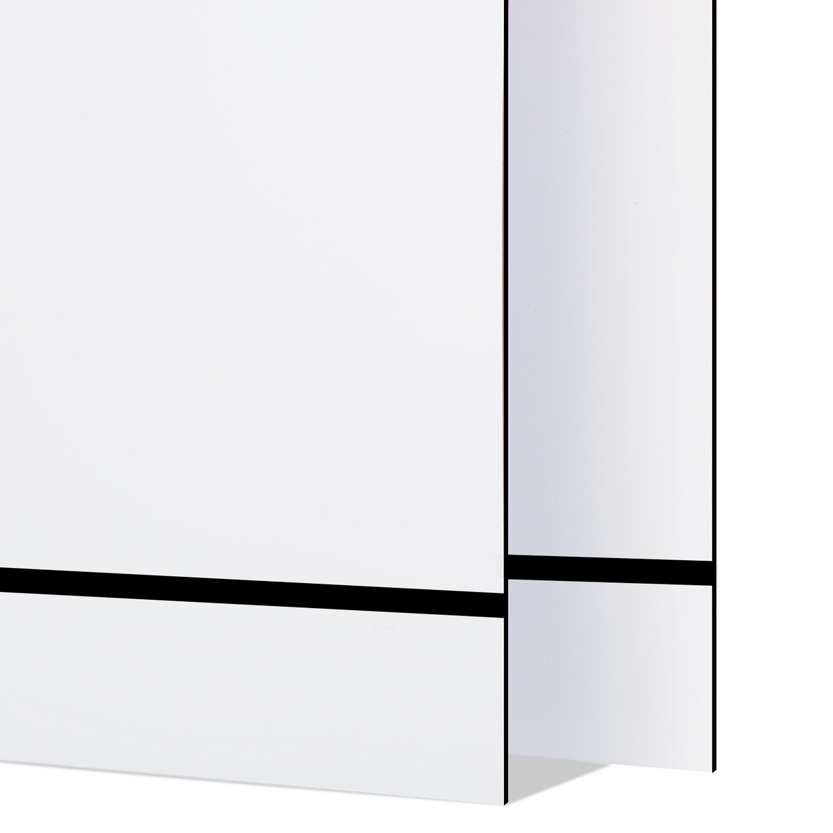 1.3mm White to Black Two-Tone Acrylic Sheet (4pcs)