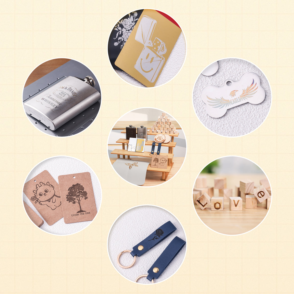 70 PCS DIY Engraving Material