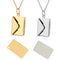 2 Pcs Gold + Silver Couple Envelope Necklace